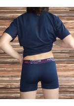 Men's Set T-Shirt and Boxer Trunks Navy 